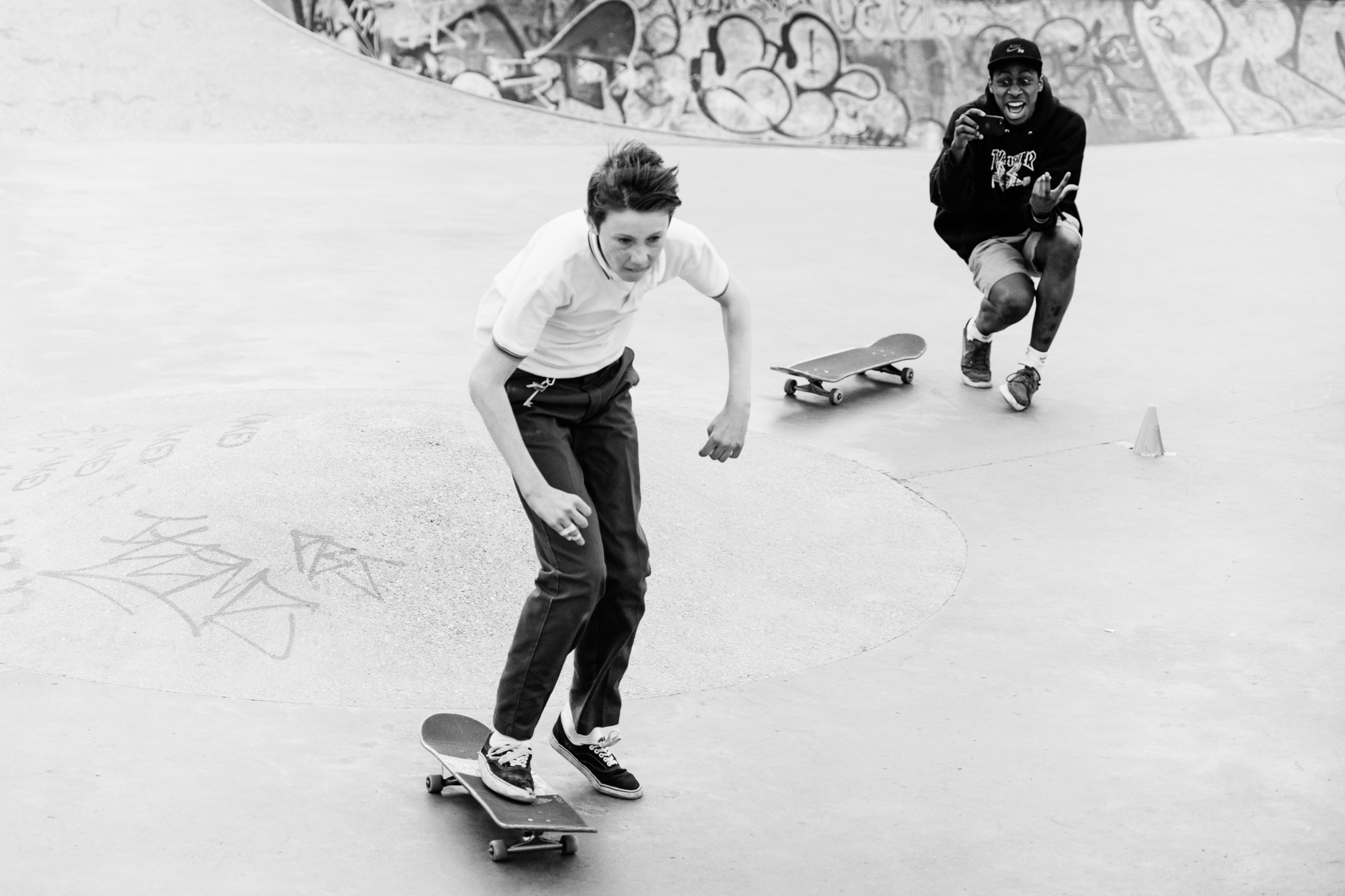 Fred Alexander & Nelly Mayele. Crash Up Derby. Real Skateboards. Mile End. London, UK.